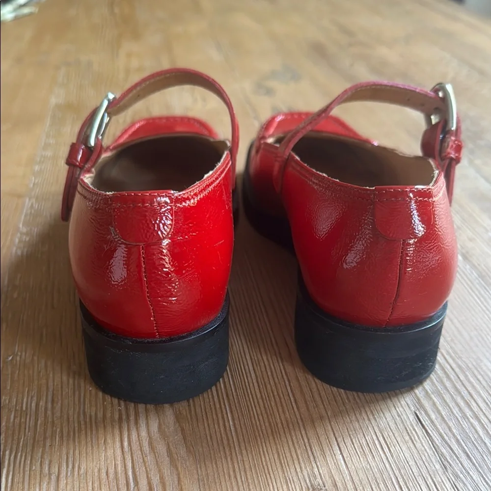 LABUCQ Norman Mary Jane Red Patent Shoes - Picture 3 of 9